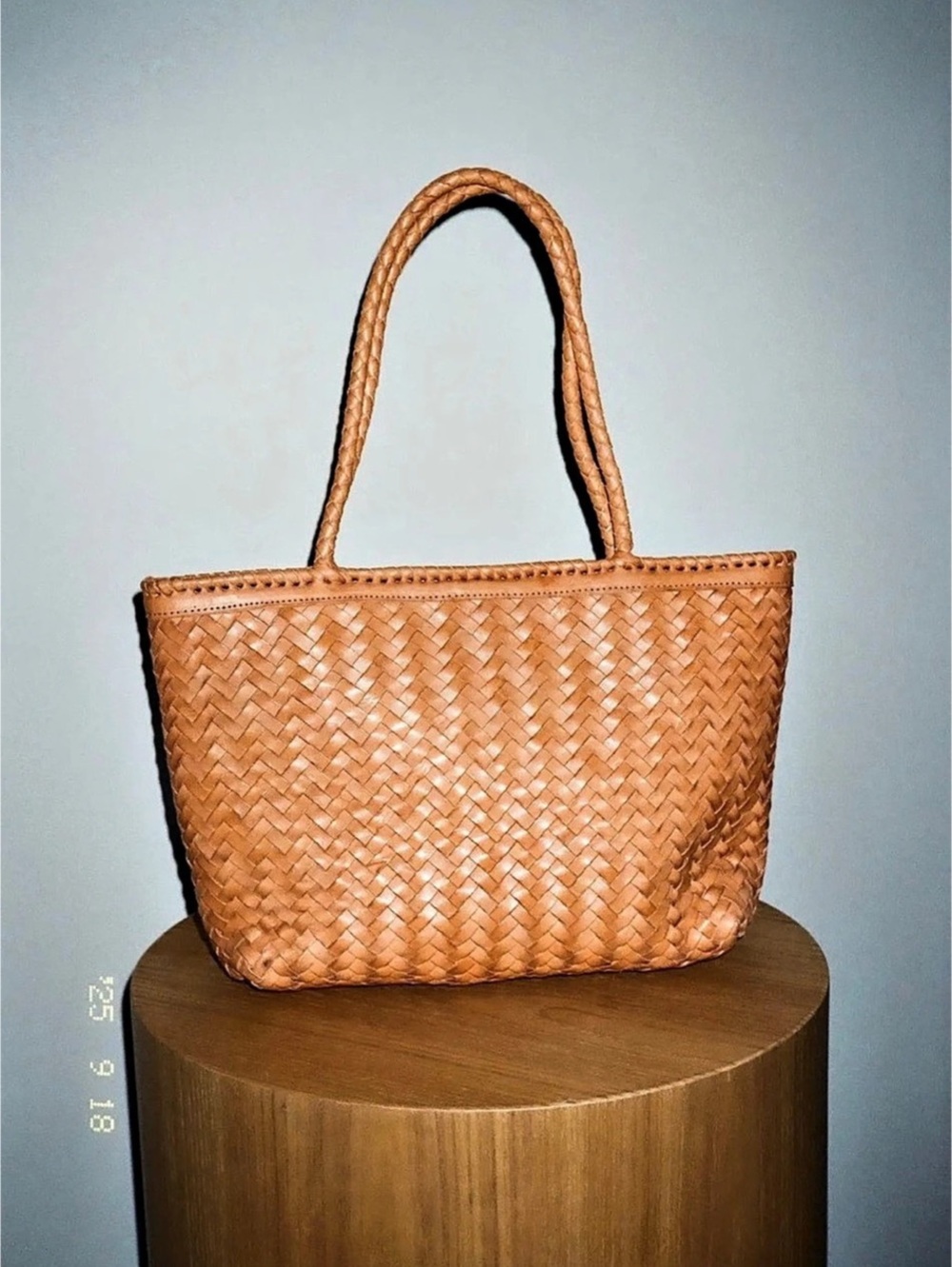 Leather Woven Tote in Brown Brand New!